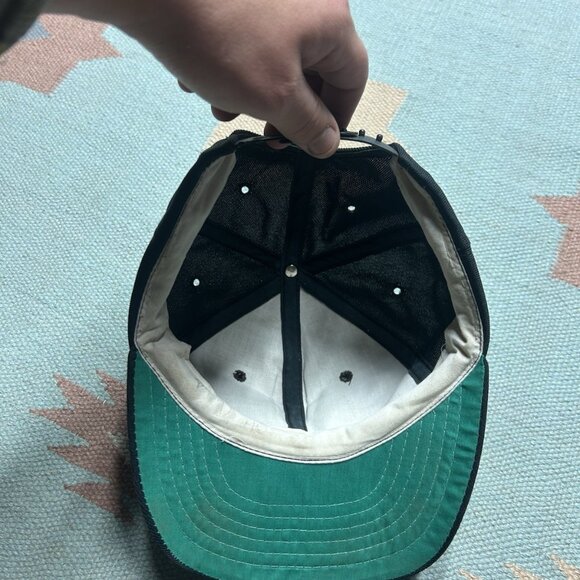 Vintage 80s SnapBack hat cap PO police officer? black adjustable baseball - Picture 4 of 7